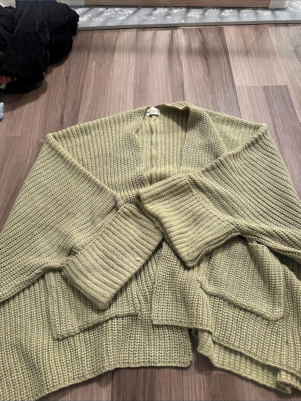 Indigo Luna Oversized Open-Front Chunky Knit Cardigan